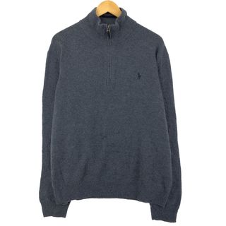 ラルフローレン(Ralph Lauren)の古着 ラルフローレン Ralph Lauren POLO RALPH LAUREN ウールニットハーフジップセーター メンズXL /eaa405593(ニット/セーター)