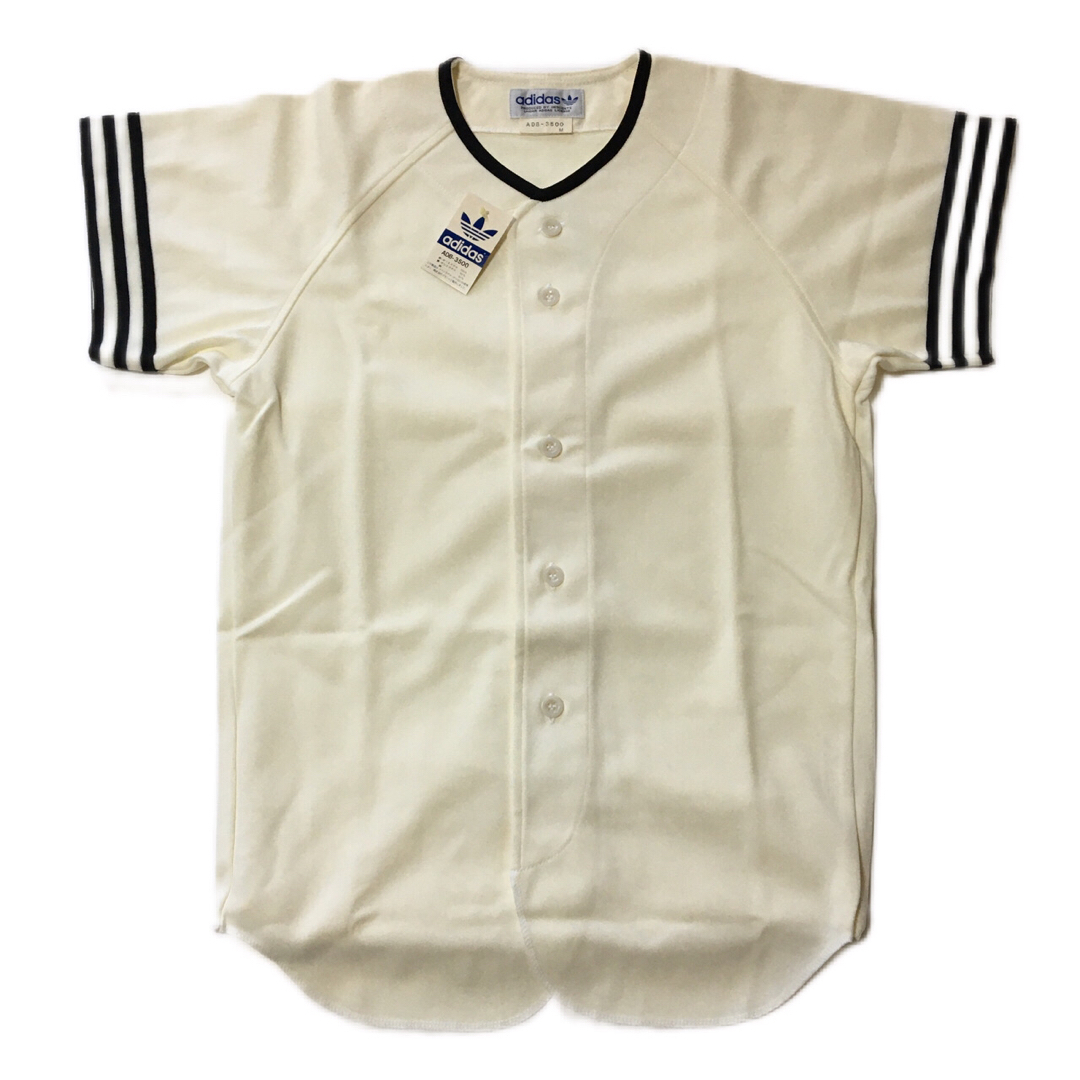 【アディダス】 ベースボールシャツ 80年代 デサント製 新品タグ付き！アメカジ屋レッド