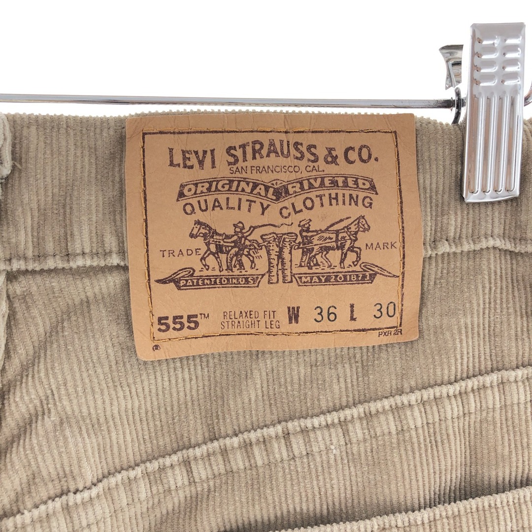 Levi's(リーバイス)の古着 90年代 リーバイス Levi's 555 RELAXED FIT STRAIGHT LEG コーデュロイパンツ USA製 メンズw36 ヴィンテージ /eaa380496 メンズのパンツ(その他)の商品写真