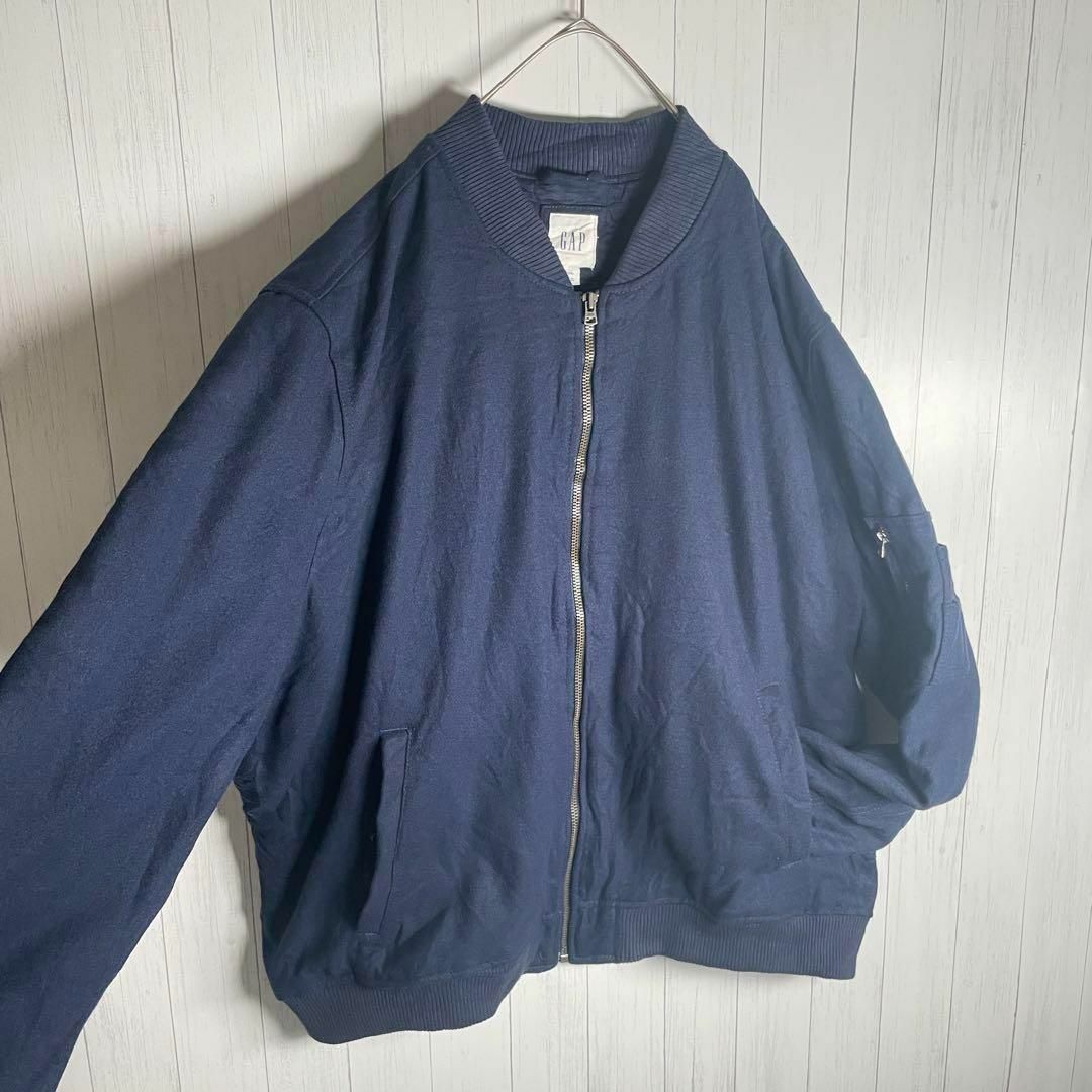 GAP(ギャップ)の[古着]GAP　ブルゾン　ジップアップ　オールド　IDEALジップ　　ネイビー メンズのジャケット/アウター(ブルゾン)の商品写真