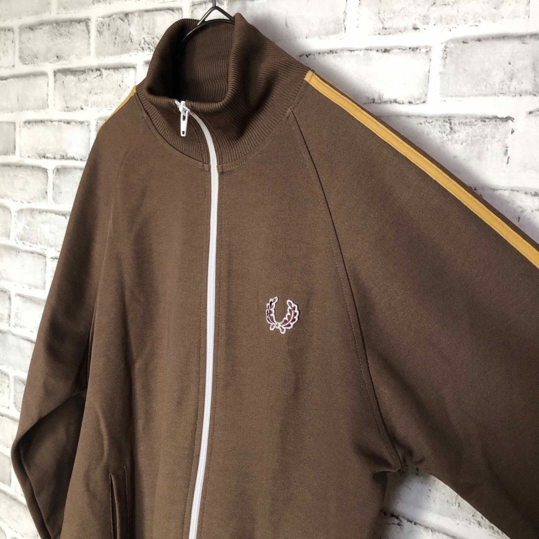 FRED PERRY(フレッドペリー)の90s⭐️Fred Perry トラックジャケットXL vintage ブラウン メンズのトップス(ジャージ)の商品写真