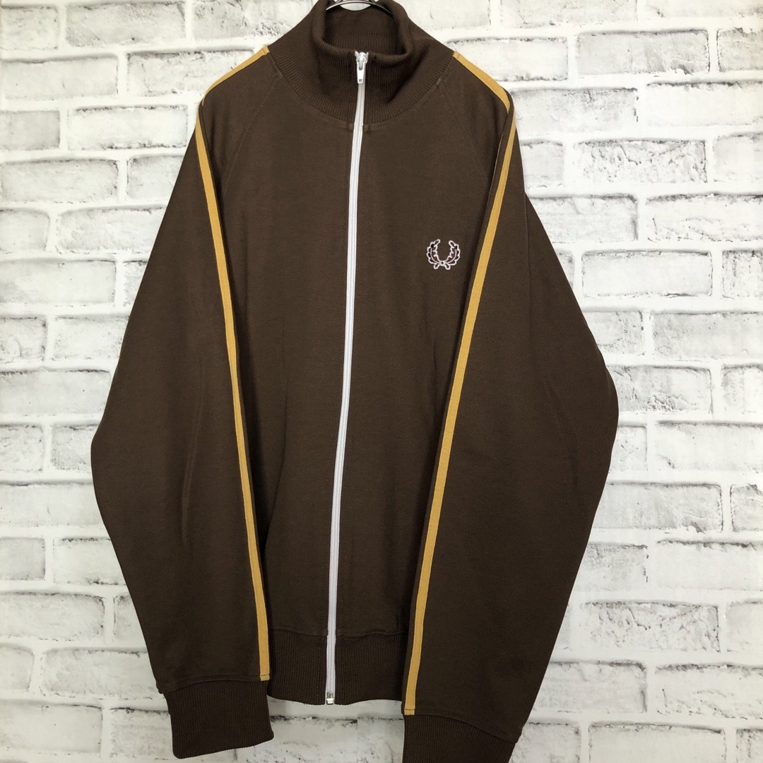 FRED PERRY(フレッドペリー)の90s⭐️Fred Perry トラックジャケットXL vintage ブラウン メンズのトップス(ジャージ)の商品写真