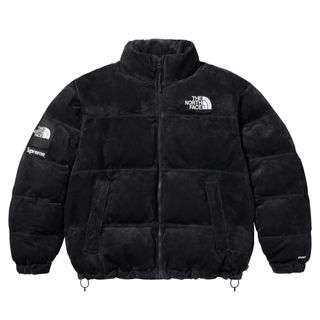 シュプリーム(Supreme)のSupreme THE NORTH FACE Suede Nuptse M 黒(ダウンジャケット)