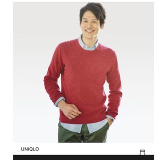 ユニクロ(UNIQLO)のNIQLO(ユニクロ)のUNIQLO コットンカシミヤアゼクルーネックセーター(ニット/セーター)