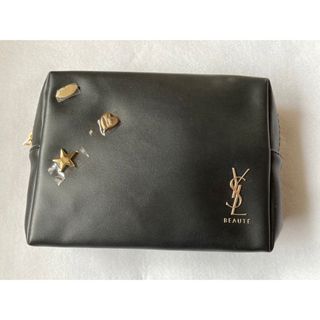 イヴサンローラン(Yves Saint Laurent)の【YSL】イヴ•サンローラン PUスクエアポーチ ブラック 【新品未使用】(ポーチ)