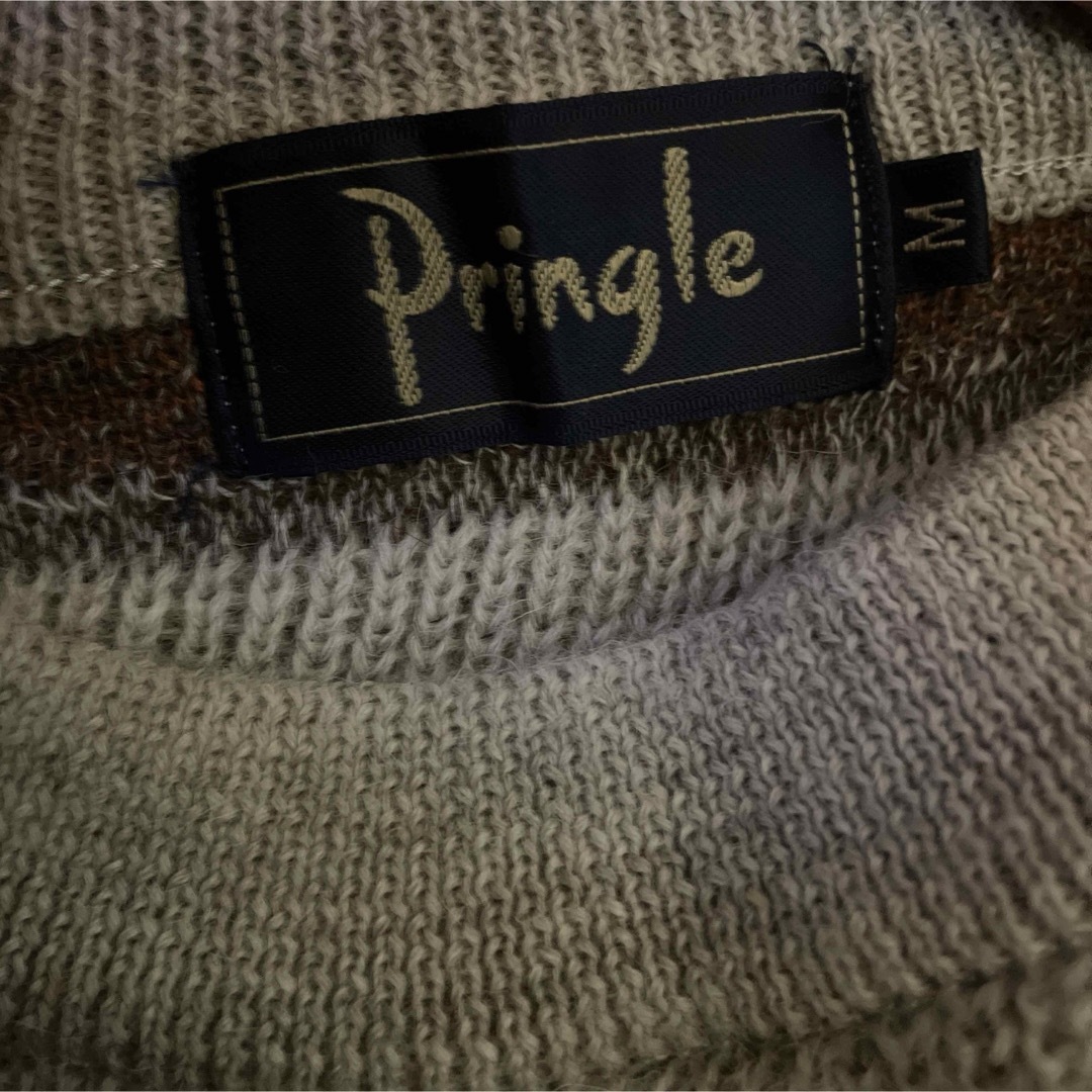 Pringle(プリングル)のPrigle プリングル　セーター　ボーダー　ニット　レナウン メンズのトップス(ニット/セーター)の商品写真