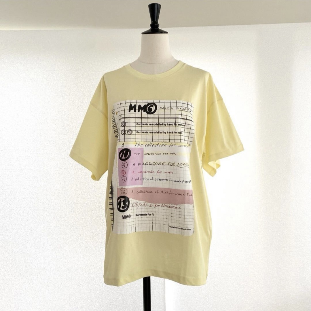 MM6(エムエムシックス)のMM6 Maison Margielaマルジェラ　ロゴTシャツ　カットソー　XS レディースのトップス(Tシャツ(半袖/袖なし))の商品写真