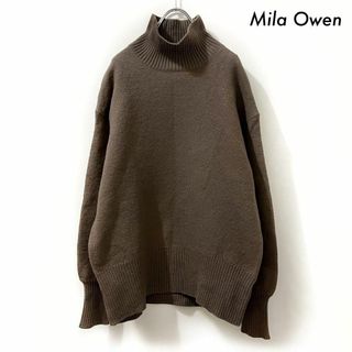 ミラオーウェン(Mila Owen)のMila Owen ミラオーウェン★ハイネック 長袖ニット セーター ブラウン(ニット/セーター)