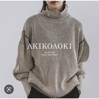 マメ(mame)のまる様専用　AKIKO AOKI Dual face knit(ニット/セーター)