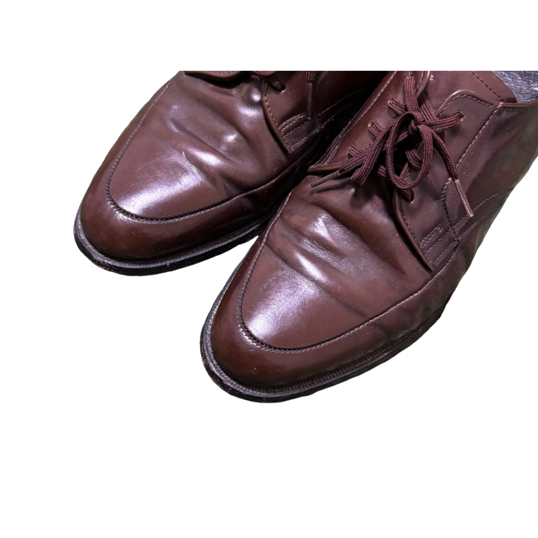 90s ビンテージ ウィングチップ レザーシューズ 革靴 古着 USA ブラウン メンズの靴/シューズ(ドレス/ビジネス)の商品写真