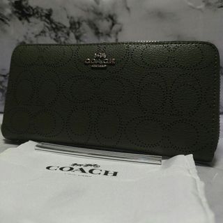 コーチ(COACH) シグネチャー 財布(レディース)（グリーン・カーキ/緑色