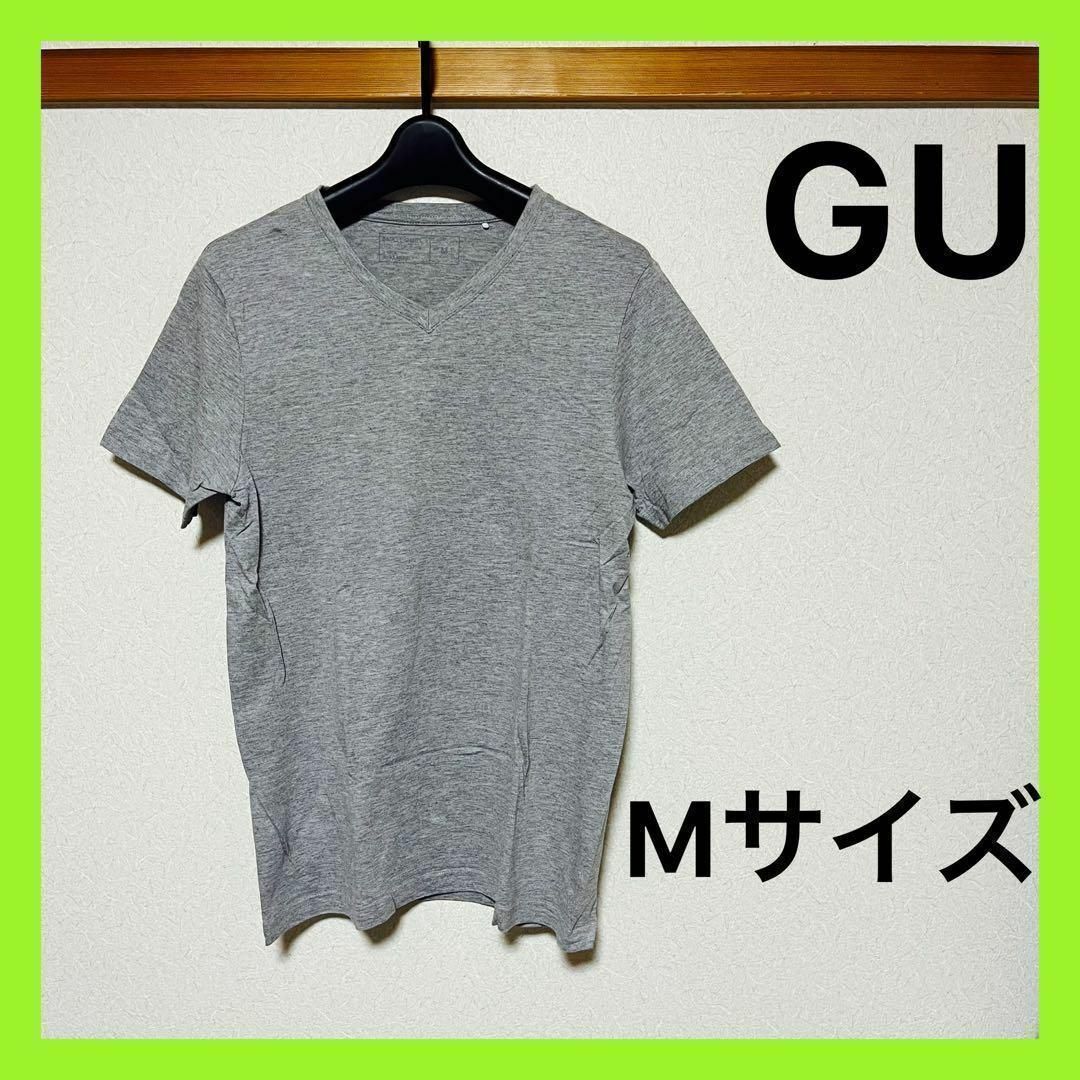 GU(ジーユー)の美品　GU ジーユー　Tシャツ　半袖　グレー　灰　半袖Tシャツ　シャツ メンズのトップス(Tシャツ/カットソー(半袖/袖なし))の商品写真
