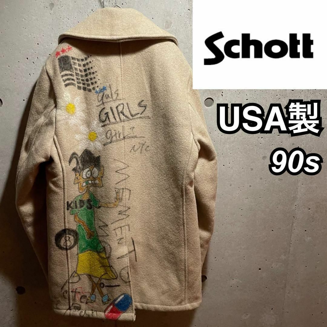 schott(ショット)の【激レア】Schott ピーコート ウール USA製 U.S. 740N 90s メンズのジャケット/アウター(ピーコート)の商品写真