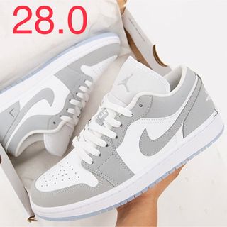 ジョーダン(Jordan Brand（NIKE）)のAIR JORDAN 1 LOW エアジョーダン ウルフグレー 28.0cm(スニーカー)