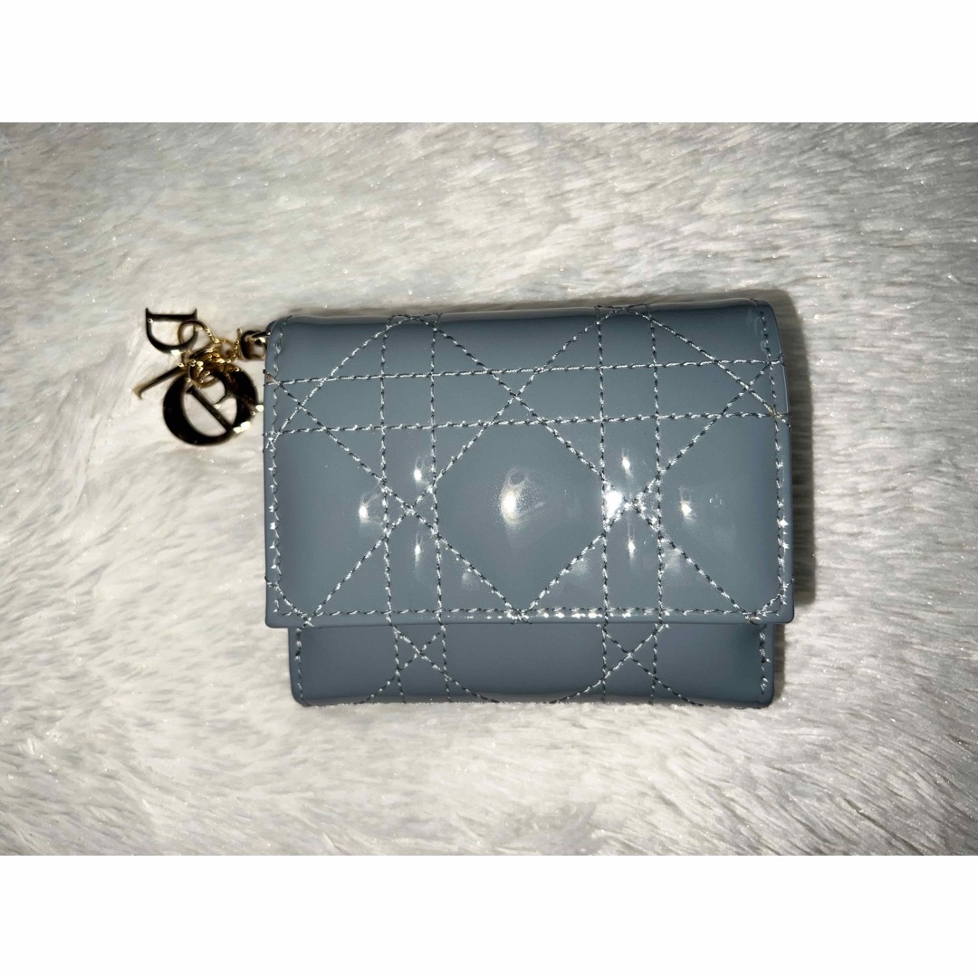 大人気✨️ Christian Dior 折り財布 ロータスウォレット ブルー財布