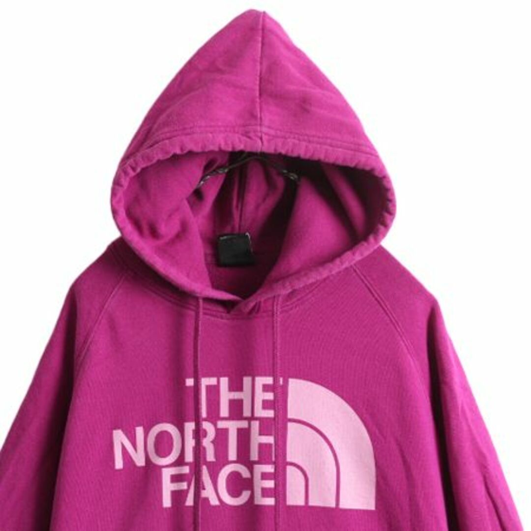 THE NORTH FACE(ザノースフェイス)のノースフェイス プリント スウェット フード パーカー レディース L / The North Face トレーナー プルオーバー 裏起毛 アウトドア 紫 薄手 レディースのトップス(パーカー)の商品写真