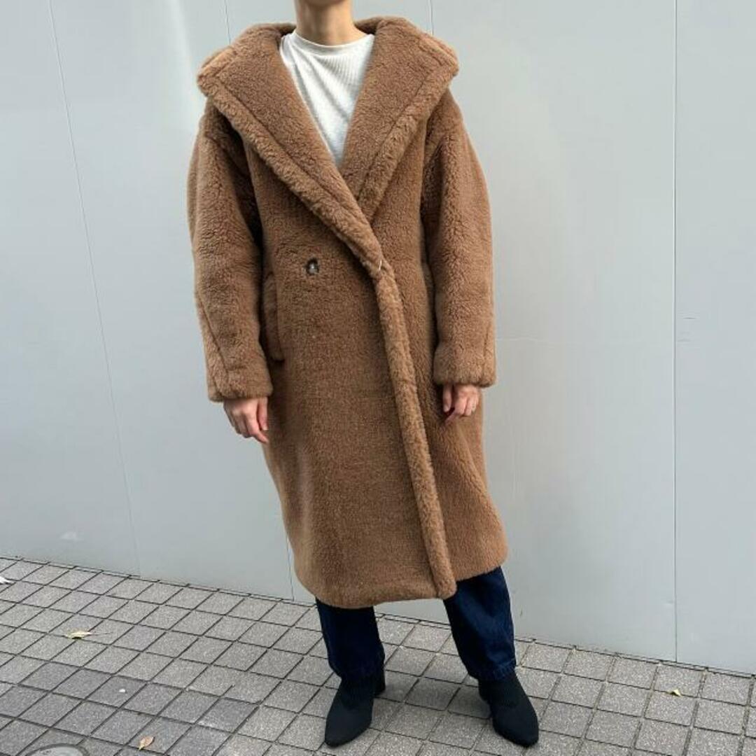 MAX MARA マックスマーラ テディベア アイコン コート TEDDY レディース キャメル シルク テディコート ファーコート Camelキャメル88%シルク12%裏地