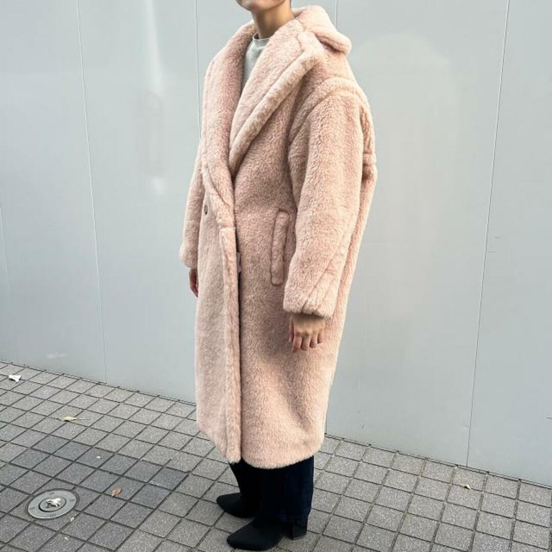 Max Mara(マックスマーラ)のMAX MARA マックスマーラ テディベア アイコン コート オーバーコート TEDDY テディ TEDGIRL レディース アンゴラ ウール Pink レディースのジャケット/アウター(毛皮/ファーコート)の商品写真