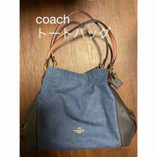 コーチ(COACH)の【美品】coach  デニムトートバッグ(トートバッグ)