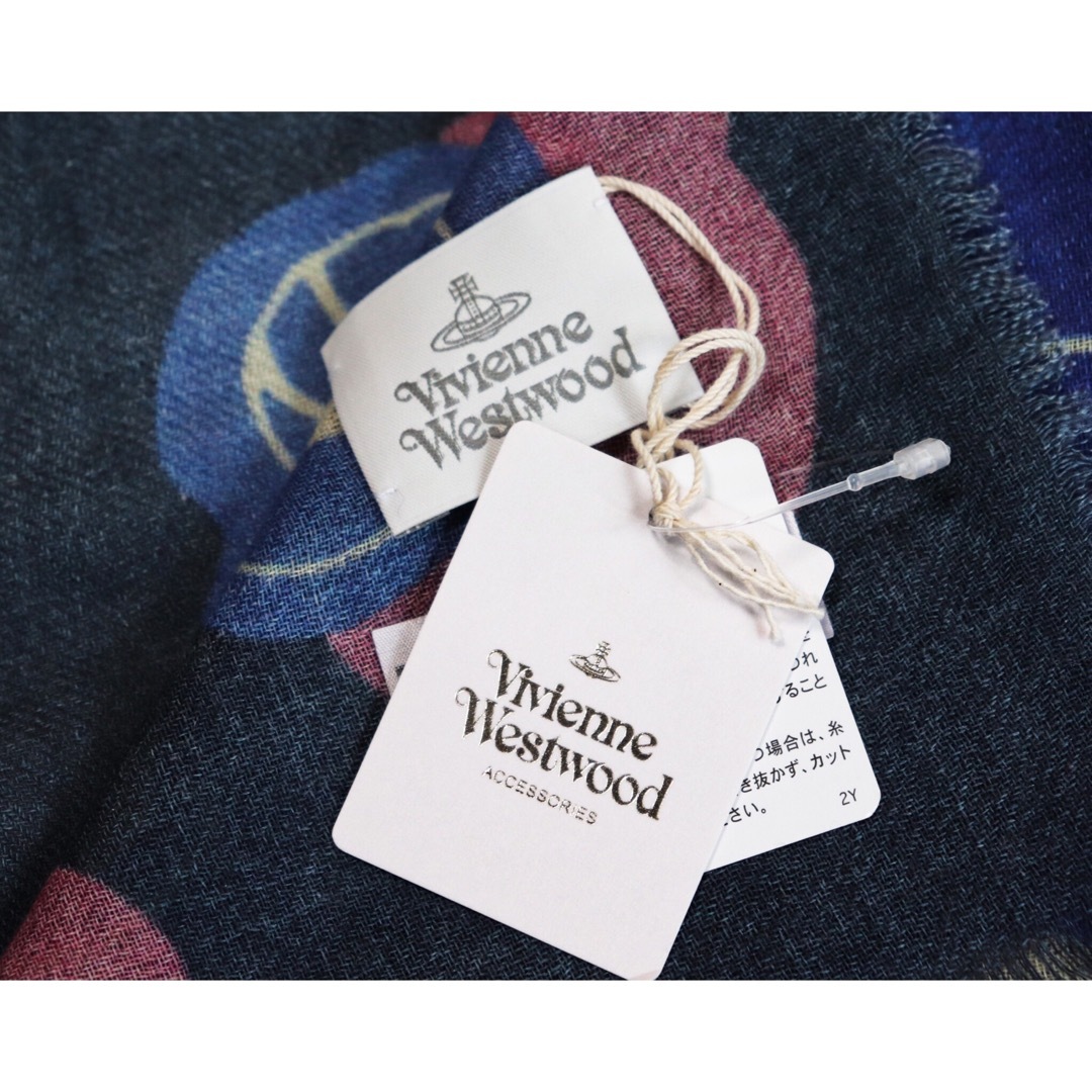 Vivienne Westwood(ヴィヴィアンウエストウッド)の《ヴィヴィアンウエストウッド》新品 シルク混 ハッピーベアーストール マフラー レディースのファッション小物(ストール/パシュミナ)の商品写真