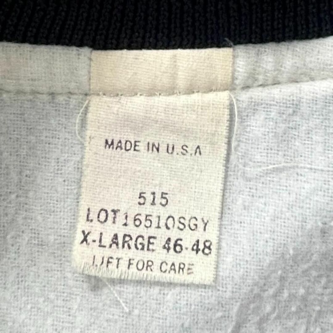 VINTAGE(ヴィンテージ)のスタジャン　USA製　vintage　ヴィンテージ　古着　ライトグレー　XL メンズのジャケット/アウター(スタジャン)の商品写真