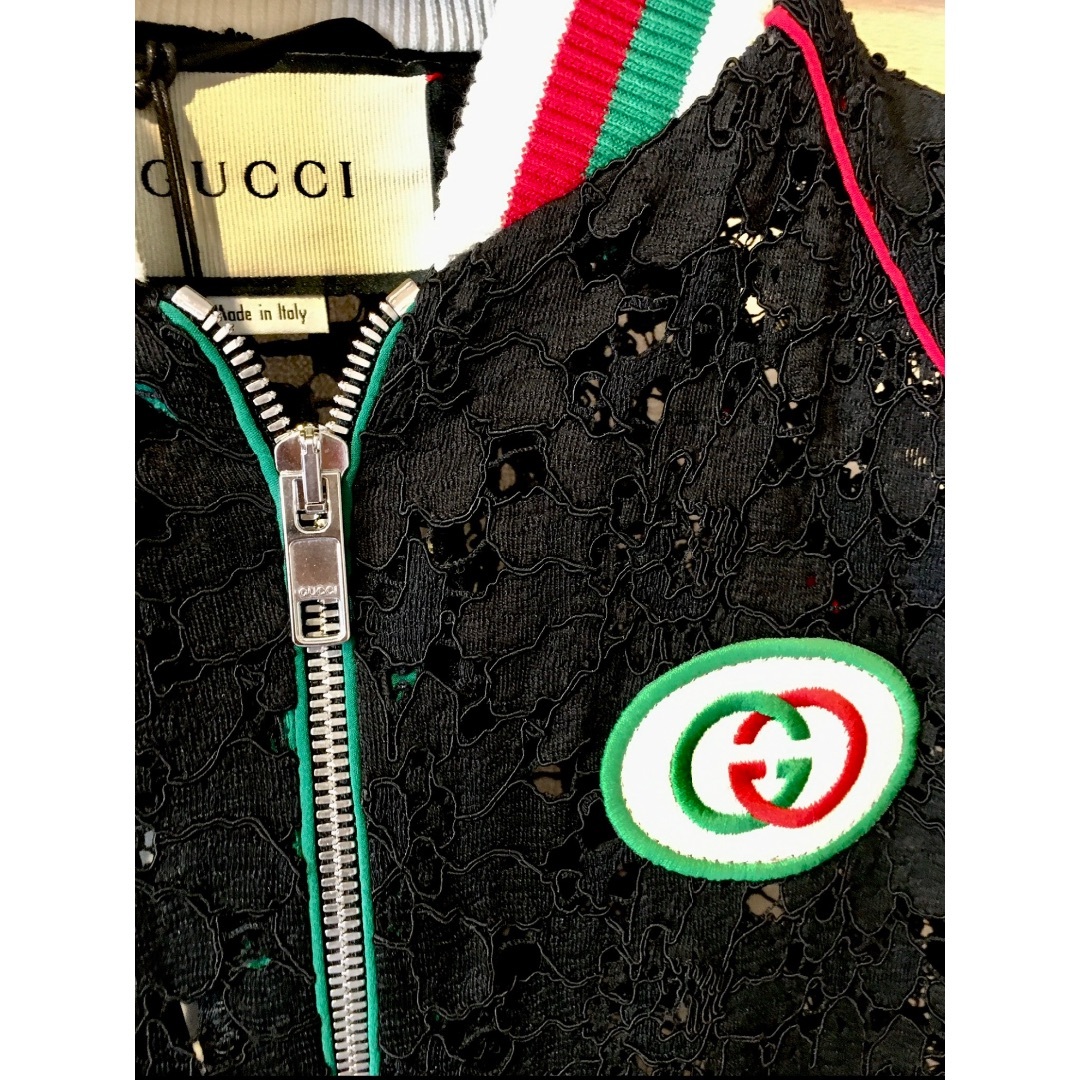 Gucci(グッチ)のGUCCI レースジャンバー　未使用 レディースのジャケット/アウター(スタジャン)の商品写真