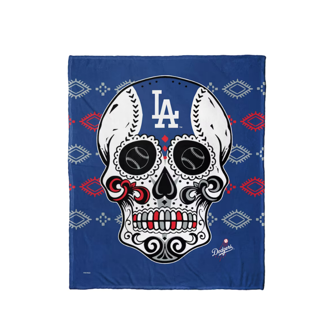 【寝具/限定】MLB × LA ドジャース Candy Skull ブランケットドジャース