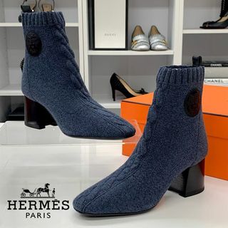 エルメス(Hermes)の7862 未使用 エルメス ヴォルヴェール ニット エクスリブリス ブーツ(ブーツ)