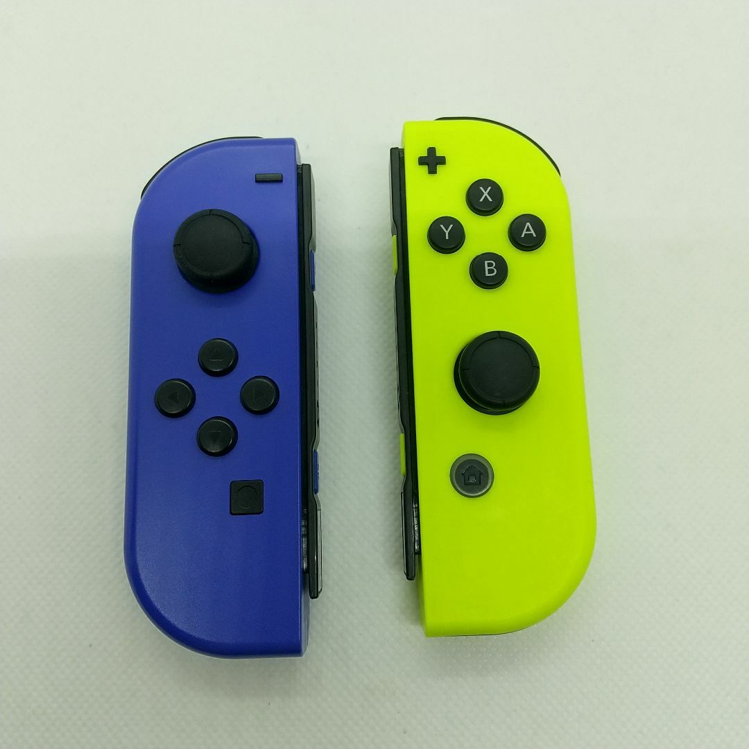 Nintendo Switch(ニンテンドースイッチ)のジョイコン　ネオンイエロー右(R) ①＆ブルー濃い青左のみ(L) ① エンタメ/ホビーのゲームソフト/ゲーム機本体(家庭用ゲーム機本体)の商品写真