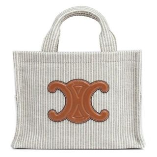 セリーヌ(celine)のCELINE(セリーヌ) 199162FEE スモール カバ タイス ストライプテキスタイル Beige(ショルダーバッグ)