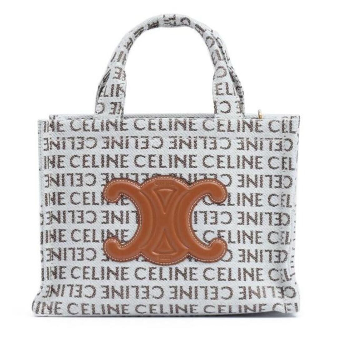 CELINE(セリーヌ) 199162FEF スモール カバ タイス 全面CELINEテキスタイル Natural Tanショルダーバッグ