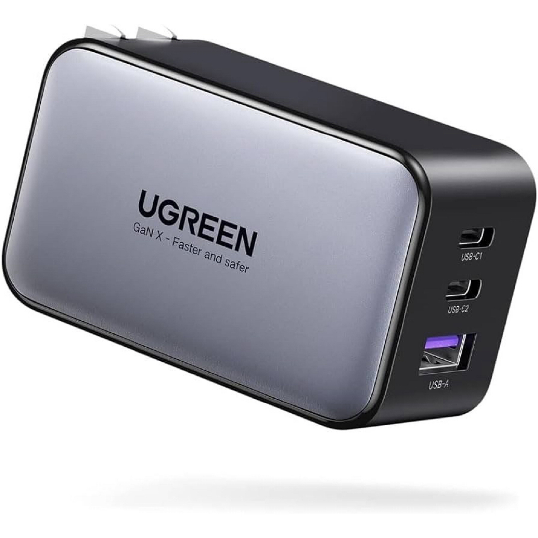 UGREEN(ユーグリーン)のUGREEN Nexode PD 充電器 65W タイプC 急速充電器3ポート スマホ/家電/カメラのスマートフォン/携帯電話(バッテリー/充電器)の商品写真