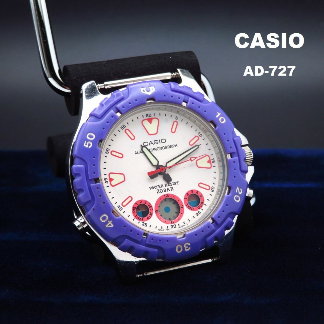 CASIO - CASIO デジアナ腕時計 アラームクロノグラフ AD-727の通販 by