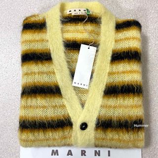 マルニ(Marni)の国内正規品 2019～ 極美品 48 マルニ モヘア ニットカーディガン 紙タグ(カーディガン)