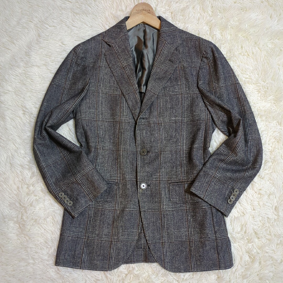 希少✨DePetrillo グレンチェック スーツ セットアップ シルク 46の