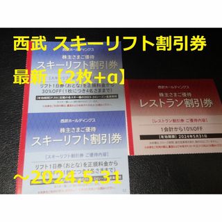 セイブヒャッカテン(西武百貨店)の最新【2枚+α】西武HD スキーリフト割引券 ～2023-24シーズン期間(その他)