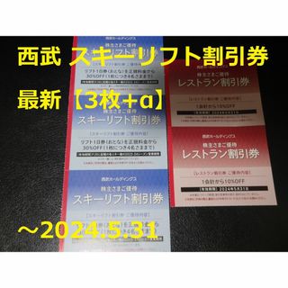 セイブヒャッカテン(西武百貨店)の最新【3枚+α】西武HD スキーリフト割引券  ～2023-24シーズン期間(その他)