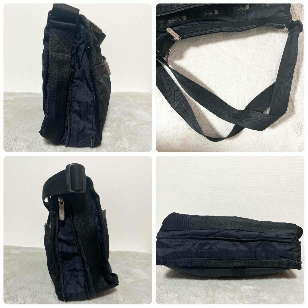 LeSportsac(レスポートサック)のレア✨LeSportsacレスポートサックショルダーバッグハンドバッグブラック黒 レディースのバッグ(ショルダーバッグ)の商品写真