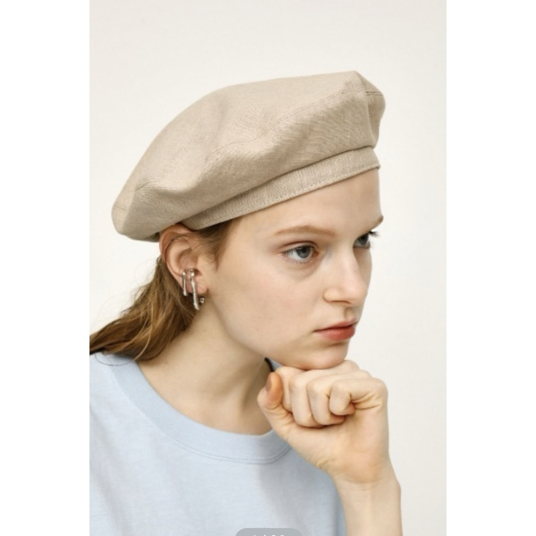 SLY(スライ)の最終値下げ！LINEN BERET ハット ベレー帽  SLY スライ レディースの帽子(ハンチング/ベレー帽)の商品写真