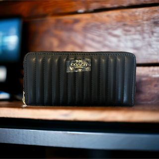 コーチ(COACH)の【新品未使用】COACH コーチ 長財布 ラウンドファスナー ブラック(財布)