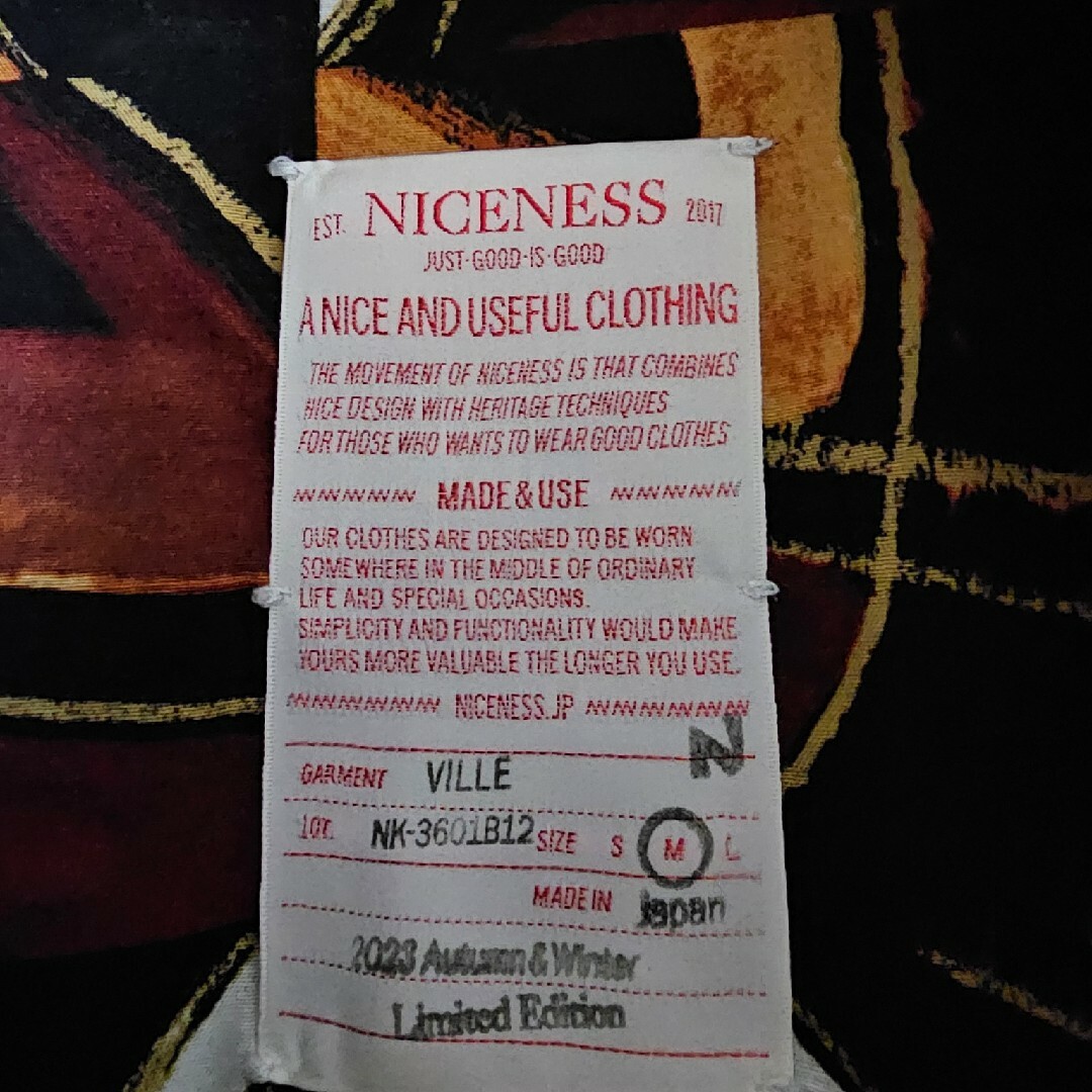 柿乃葉別注 NICENESS ナイスネス Ex VILLE 2 Mサイズの通販 by 柿乃葉別注 NICENESS ナイスネス Ex VILLE 2 Mサイズの通販 by