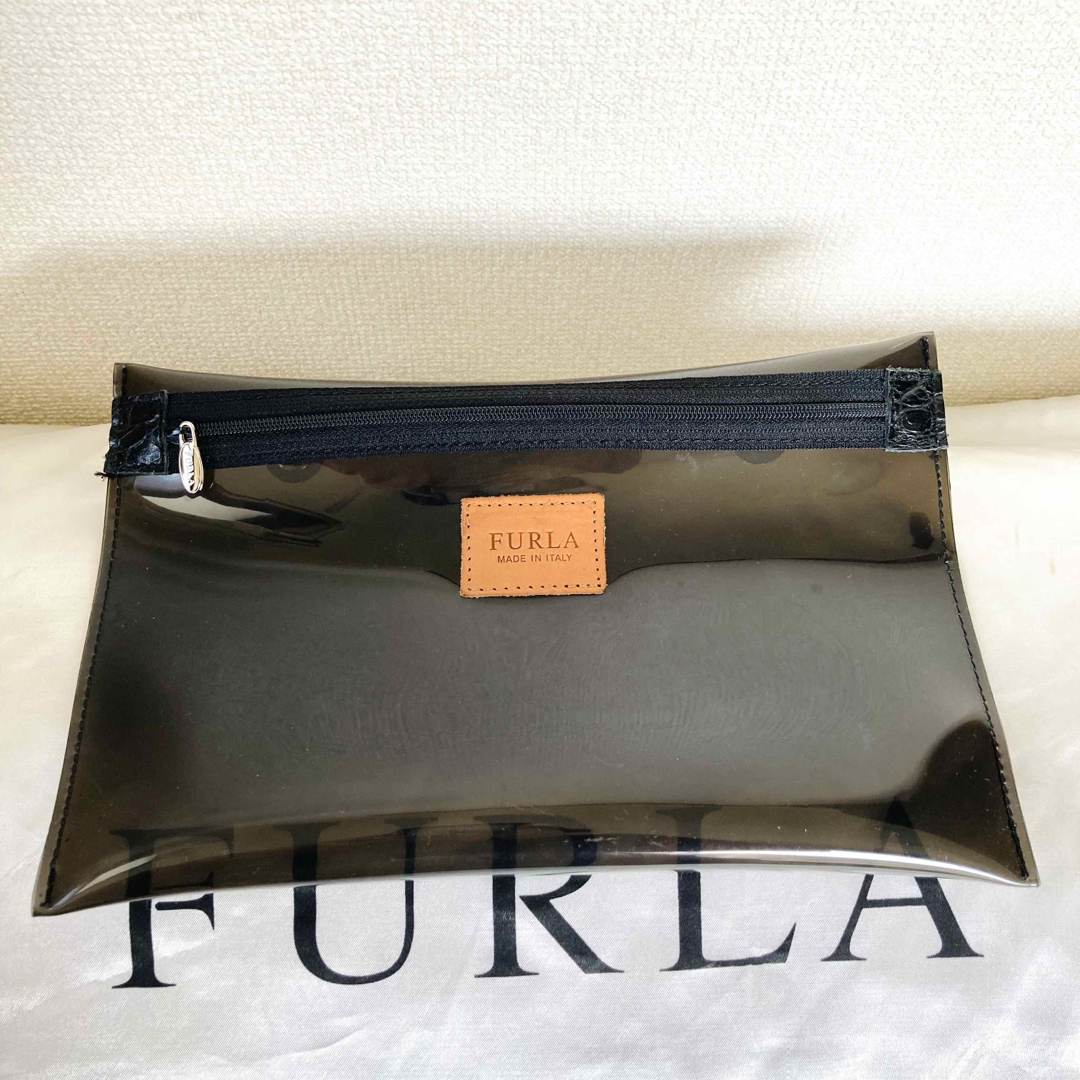 Furla(フルラ)のFURLA クロコ型押し本革ショルダーバッグ　トートバッグ　ブラック レディースのバッグ(トートバッグ)の商品写真