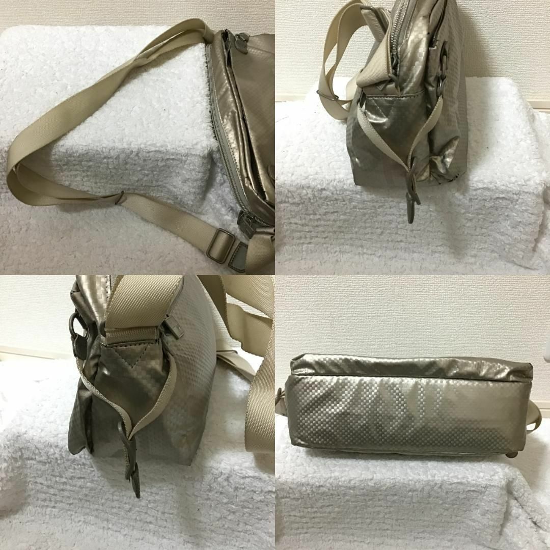 HANAE MORI(ハナエモリ)の美品✨HANAE MORI ハナエモリショルダーバッグハンドバッグシルバー レディースのバッグ(ショルダーバッグ)の商品写真