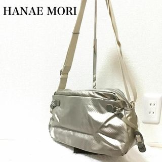 ハナエモリ(HANAE MORI)の美品✨HANAE MORI ハナエモリショルダーバッグハンドバッグシルバー(ショルダーバッグ)