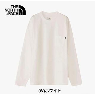 ザノースフェイス(THE NORTH FACE)の【新品未使用】ノースフェイス　ロングTシャツ　ホワイト　L(Tシャツ/カットソー(七分/長袖))