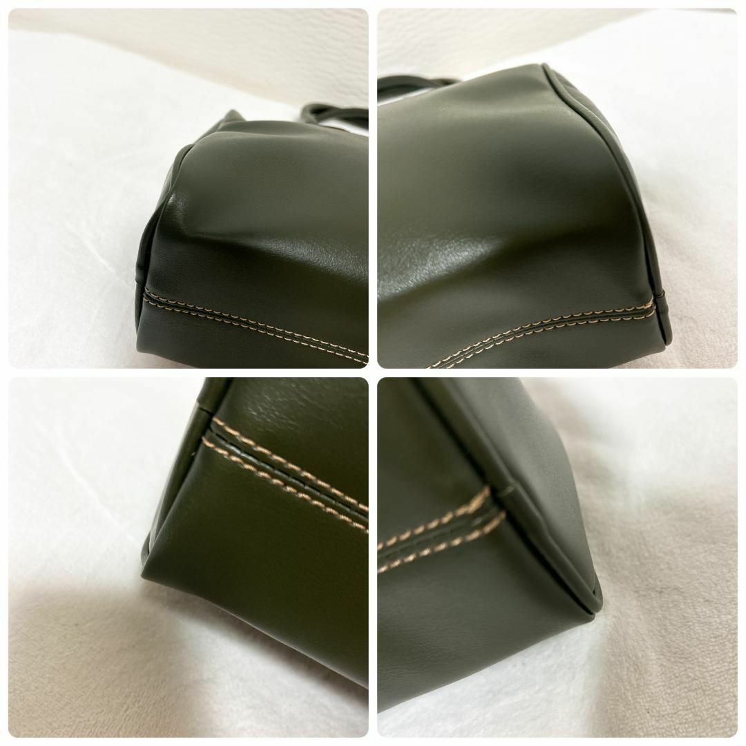 美品✨RAPPORT ラポートセミショルダーバッグトートバッグ カーキグリーン緑 レディースのバッグ(ショルダーバッグ)の商品写真