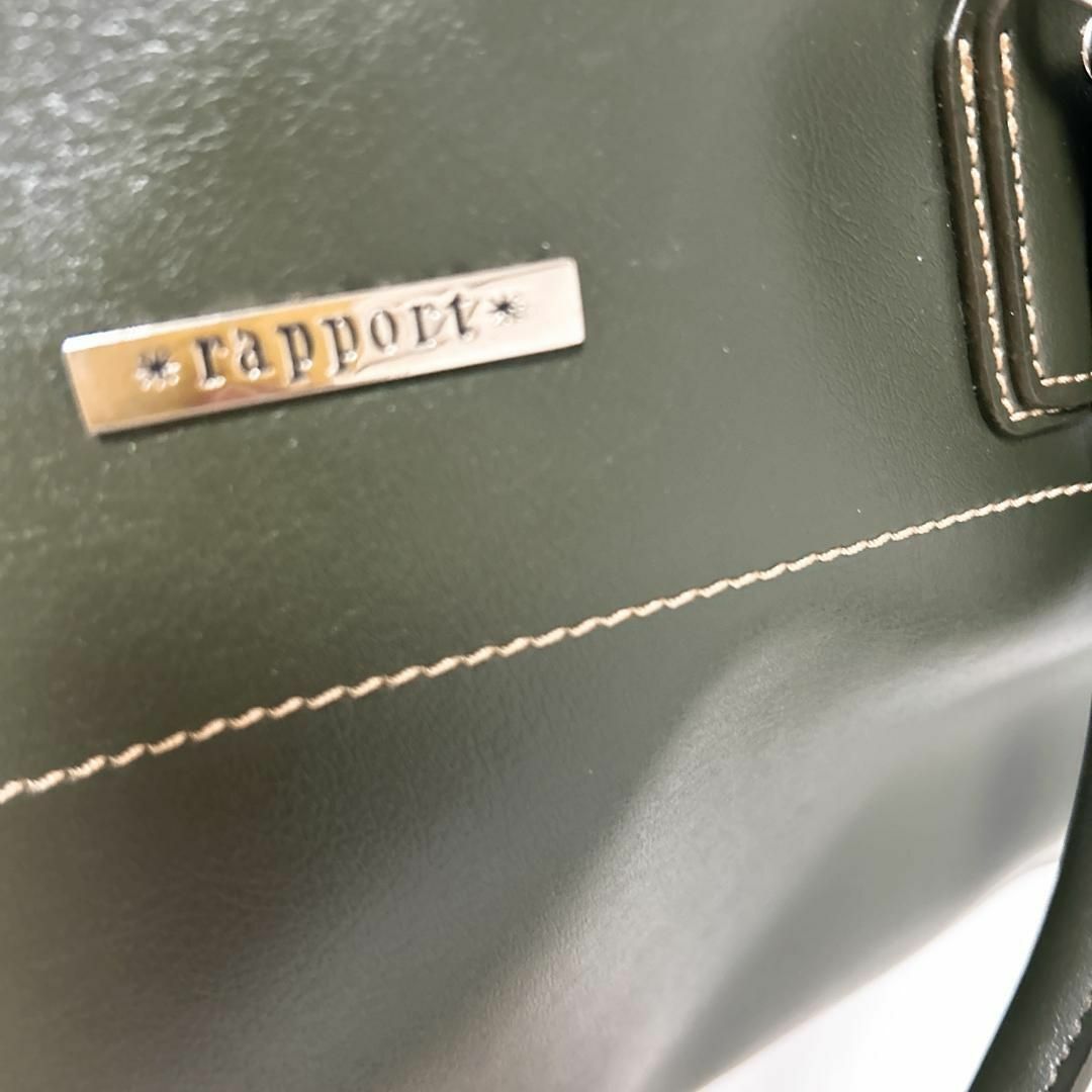 美品✨RAPPORT ラポートセミショルダーバッグトートバッグ カーキグリーン緑 レディースのバッグ(ショルダーバッグ)の商品写真