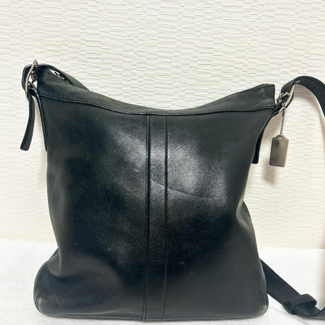 美品　COACH　コーチ　黒レザー　ショルダーバック