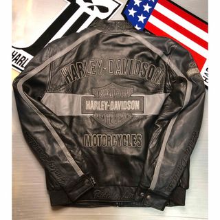 ハーレーダビッドソン(Harley Davidson)の【稀少限定品入手困難】ハーレーダビッドソン　ライダースジャケット高品質山羊本革製(レザージャケット)