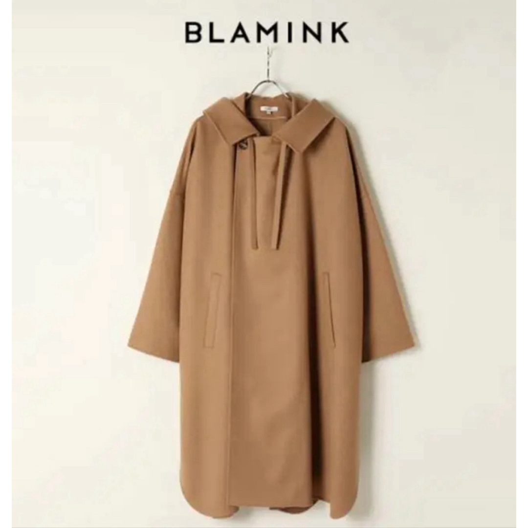 BLAMINK(ブラミンク)のBLAMINK ブラミンク　ポンチョ　コート レディースのジャケット/アウター(ロングコート)の商品写真